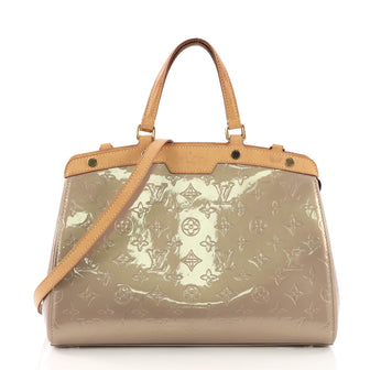 Louis Vuitton Brea Handbag Monogram Vernis MM Brown 390891
