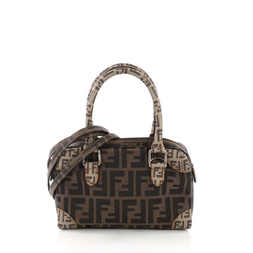 Fendi Convertible Bauletto Bag Mixed Media Mini Brown 3910812