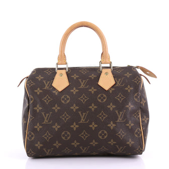 Louis Vuitton Speedy Handbag Monogram Canvas 25 Brown 3910824