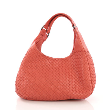 Bottega Veneta Campana Hobo Intrecciato Nappa Small Pink
