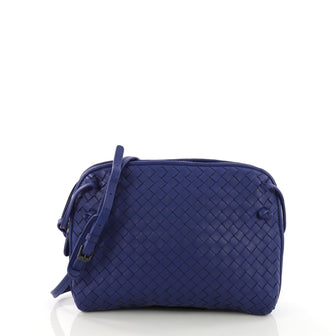 Bottega Veneta Crossbody Intrecciato Nappa Small Blue
