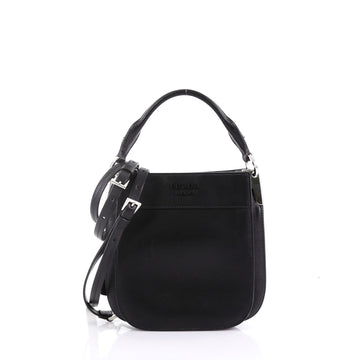 Prada Margit Hobo Bag Leather Small Black 391201
