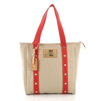 Louis Vuitton Antigua Tote Canvas MM - Designer Handbag Neutral 391333