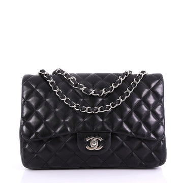 Chanel Model: Classic Single Flap Bag Quilted Lambskin Jumbo Black 39148/2