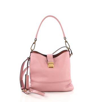Miu Miu Madras Convertible Hobo Leather Small Pink 3914917