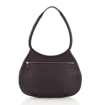 Hermes Cacahuete Handbag Leather Purple 3914953
