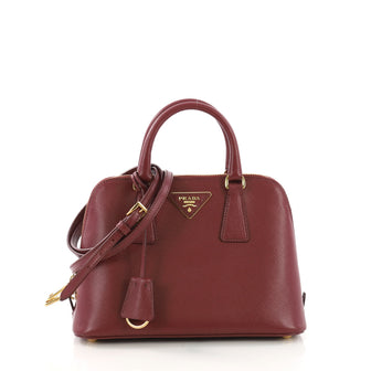 Prada Promenade Handbag Saffiano Leather Small Red 3914964