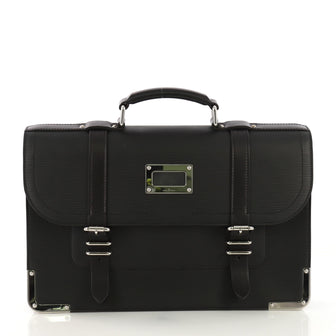 Louis Vuitton Larry Briefcase Epi Leather Black 391496