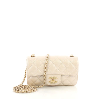 Chanel Classic Single Flap Bag Quilted Iridescent Caviar Neutral 3914986