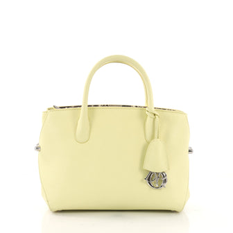 Christian Dior Bar Bag Leather with Python Small Yellow 3914987