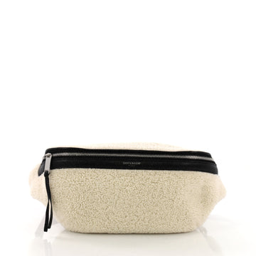 Saint Laurent Belt Bag Shearling White