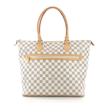 Louis Vuitton Saleya Handbag Damier GM White 3915826