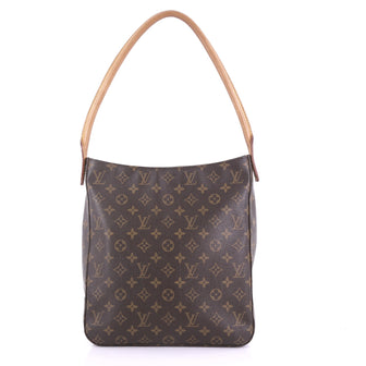 Louis Vuitton Looping Handbag Monogram Canvas GM Brown 3915843