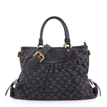 Louis Vuitton Neo Cabby Handbag Denim GM - Designer Handbag Black 391589