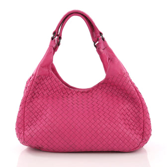 Bottega Veneta Campana Hobo Intrecciato Nappa Small Pink 392083