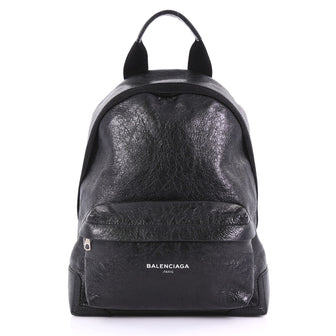 Balenciaga Navy Backpack Leather Black 392095