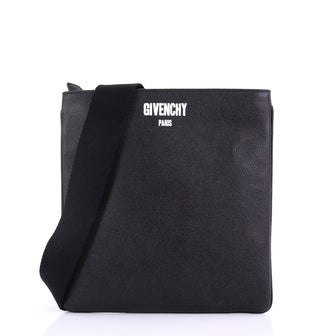 Givenchy Logo Messenger Bag Leather Medium Black 392099