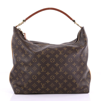 Louis Vuitton Sully Handbag Monogram Canvas MM Brown 392126