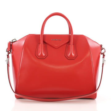 Givenchy Antigona Bag Glazed Leather Large Red 392245