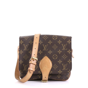 Louis Vuitton Cartouchiere Handbag Monogram Canvas MM Brown 392341