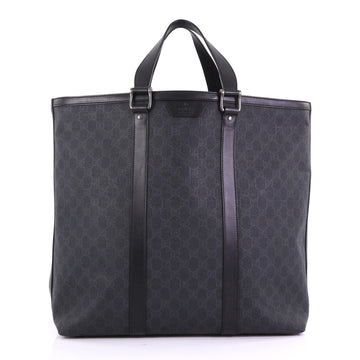 Gucci Zipped Tote GG Coated Canvas Large Gray 392521