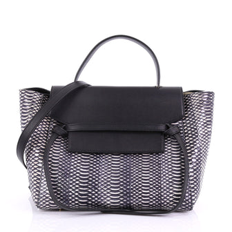 Celine Belt Bag Snakeskin Mini Blue 392662