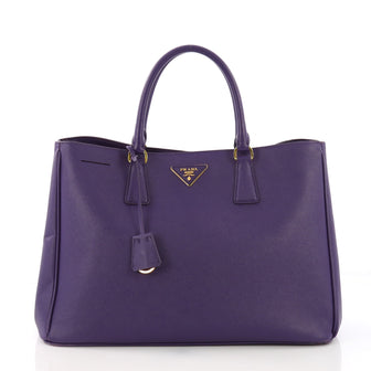 Prada Lux Open Tote Saffiano Leather Large Purple 393231