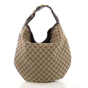 Gucci Wave Hobo GG Canvas Brown 393412