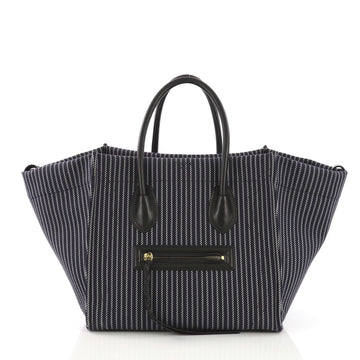 Celine Phantom Handbag Canvas Medium Blue 393432