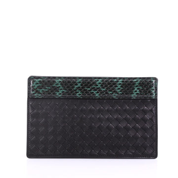 Bottega Veneta Clutch Intrecciato Nappa with Python Detail 393481
