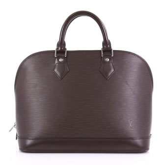 Louis Vuitton Vintage Alma Handbag Epi Leather PM Brown 393571