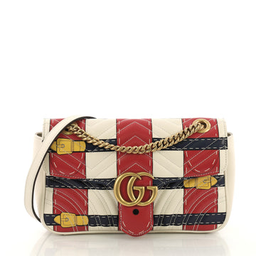 Gucci GG Marmont Flap Bag Trompe L'Oeil Matelasse Leather 393596