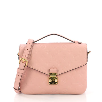 Louis Vuitton Pochette Metis Monogram Empreinte Leather Pink 393601