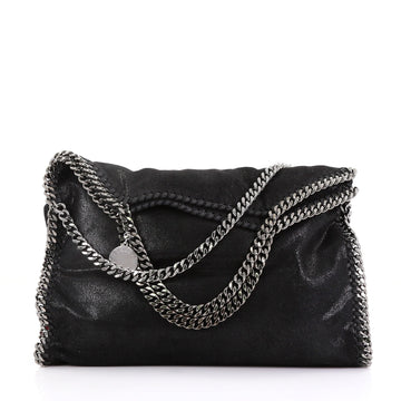 Stella McCartney Falabella Fold Over Bag Shaggy Deer Black 3936302