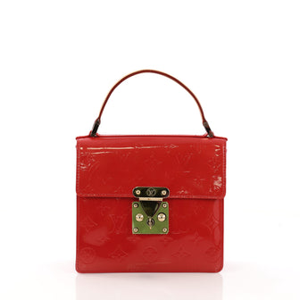 Louis Vuitton Spring Street Handbag Monogram Vernis Red 393922