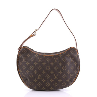 Louis Vuitton Croissant Handbag Monogram Canvas MM Brown 393971