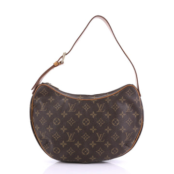 Louis Vuitton Croissant Handbag Monogram Canvas MM Brown 393971
