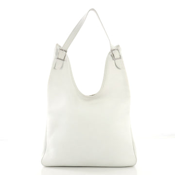 Hermes Massai Handbag Leather 32 White 393991