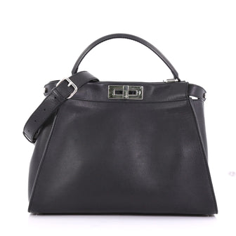 Fendi Peekaboo Monster Handbag Calfskin and Python Regular 3940014