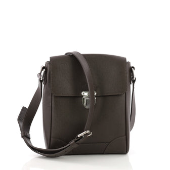 Louis Vuitton Luka Ardoise Handbag Taiga Leather Brown 3940022