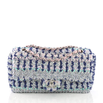 Chanel Classic Single Flap Bag Quilted Tweed and Ribbon 3940023