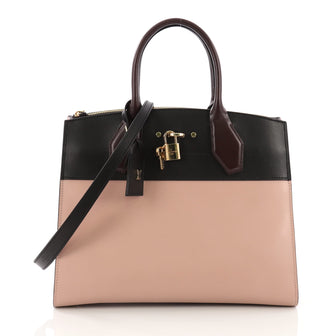 Louis Vuitton City Steamer Handbag Leather MM Pink 3940071
