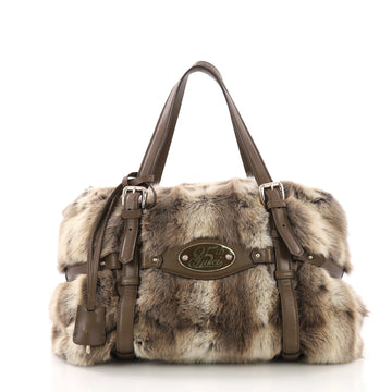 Gucci Limited Edition 85th Anniversary Satchel Rabbit Fur 394021