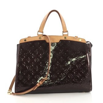 Louis Vuitton Brea Handbag Monogram Vernis GM Purple 394121