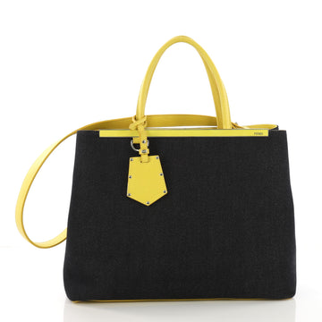 Fendi 2Jours Handbag Denim Medium Blue 394152