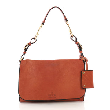 Gucci Harness Shoulder Bag Leather Small Brown 394274