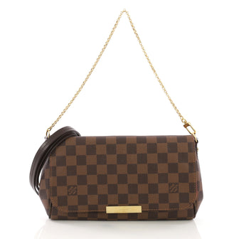 Louis Vuitton Favorite Handbag Damier MM Brown 394351