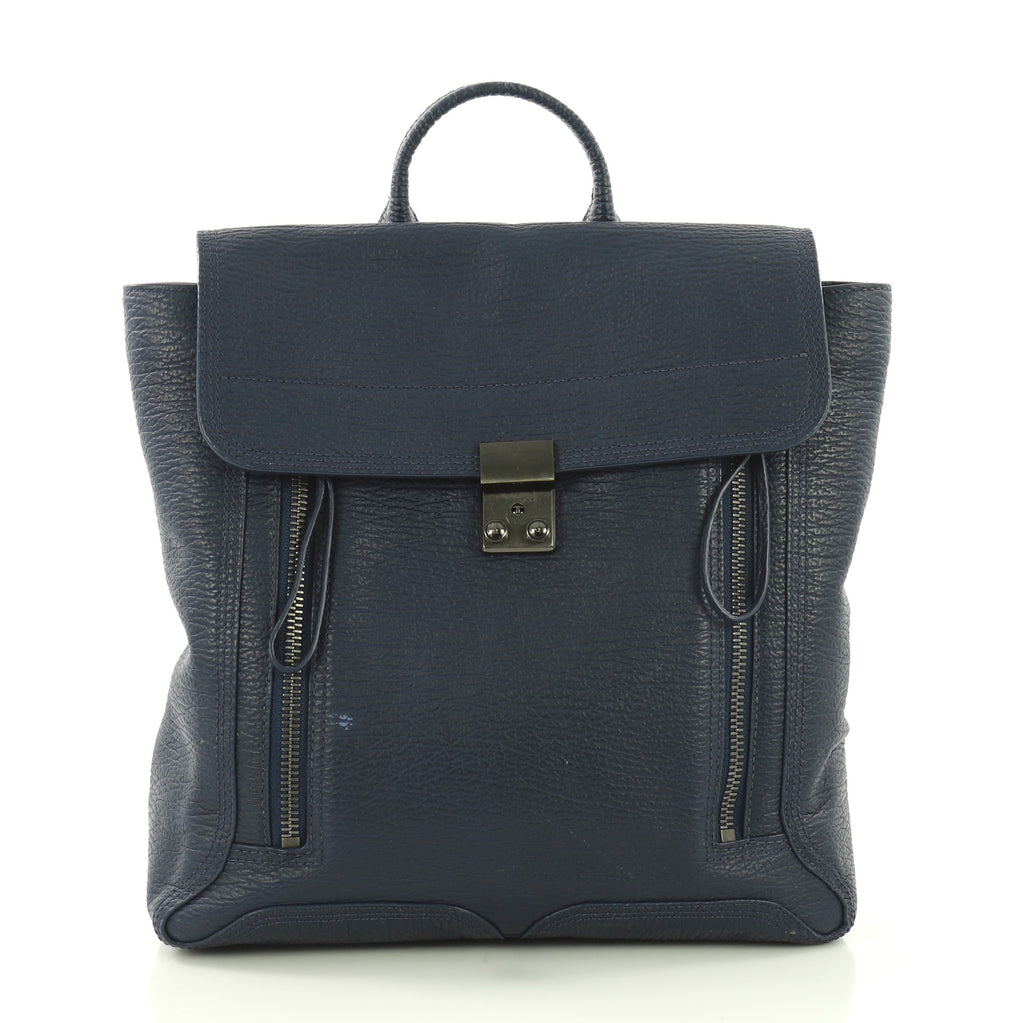 3.1 Phillip Lim Pashli Backpack Leather Blue 394421 3.1 Phillip Lim Pashli Backpack Leather Blue 394421