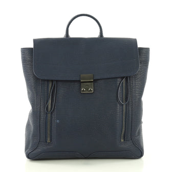 3.1 Phillip Lim Pashli Backpack Leather Blue 394421
