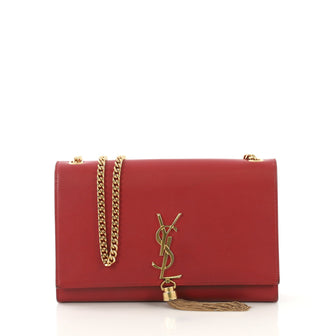 Saint Laurent Classic Monogram Tassel Crossbody Bag Leather Medium